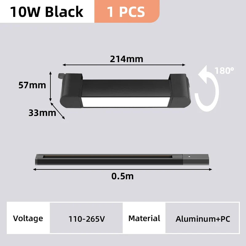 Rail Floodlight LED Clothing Store Track Light Kitchen Balcony Studio Whole Set Led Spot Lamp Home Modern Decoration