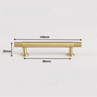 Brass Kitchen Cabinet Handles – Gold Textured Drawer Knobs and Door Bar Handles gold 138mm Handles
