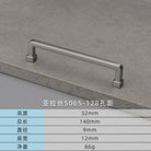 Modern European Gold and Gray Cabinet Handles - Zinc Alloy Drawer Knobs and Door Pulls for Furniture Nickel drawing