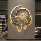 Dlight Decor Clock Wall Light with Luxury Crystal Glow A / 50x41cm / Remote dimming|With lamp Wall Art