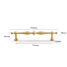 New Brass Cabinet Handles – Modern T-Bar Pulls and Drawer Knobs for Kitchen and Wardrobe 165mm Handles