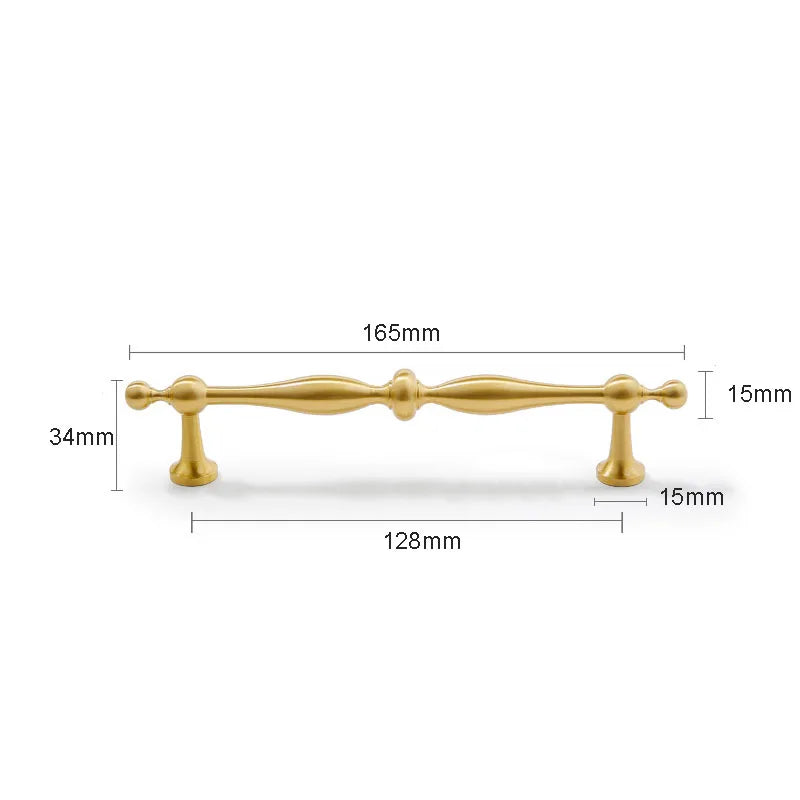 New Brass Cabinet Handles – Modern T-Bar Pulls and Drawer Knobs for Kitchen and Wardrobe 165mm Handles