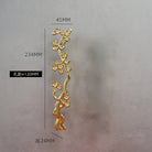 Solid Brass Plum Tree Branch Handles – New Chinese Style Cabinet and Wardrobe Pulls (120mm) Plum blossom-left / 1 piece
