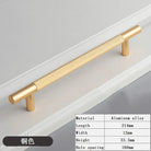 Long Knurled Aluminum Alloy Cabinet Handles – Kitchen Drawer Pulls and T-Bar Wardrobe Furniture Hardware Knurled 160mm