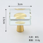 Brass Crystal Cupboard Cabinet Handle Kitchen Drawer Knobs Light Luxury Furniture Hardware Transparent Handle Home