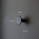 1 Piece - Mini Hexagon Gold Drawer Knob – Luxury Zinc Alloy Single Hole Handle for Cabinets and Doors Back-25mm knob