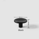 Modern Zinc Alloy Round Knob – Sleek Single Hole Furniture Handle Black Knobs