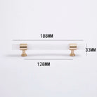 Natural Marble and Crystal T-Bar Cabinet Handles – Modern Brass Knobs for Kitchen Dresser and Furniture Pulls