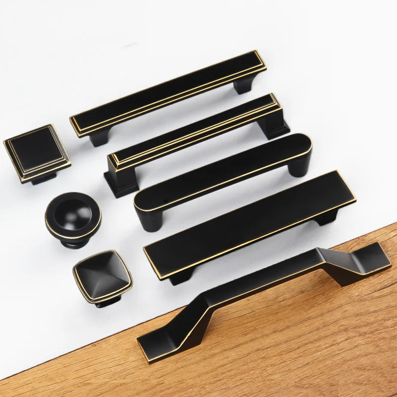 Zinc Alloy Solid Cabinet Door Handles – Modern Minimalist Knobs for Wardrobe and Kitchen Furniture Handles