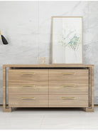 Solid Brass Cabinet Handles – Satin Brass Gold Bar Pulls and Knobs for Drawers and Wardrobes Handles