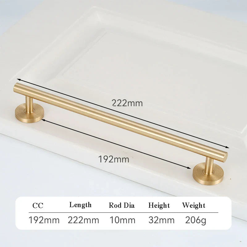 France Satin Gold Cabinet Handles – Solid Brass Kitchen Drawer Knobs and Door Pulls (130mm-510mm) 2031-222 Handles