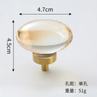 Brass Crystal Cupboard Cabinet Handle Kitchen Drawer Knobs Light Luxury Furniture Hardware Transparent Handle Home