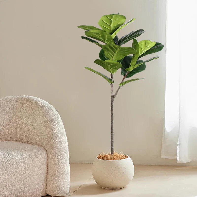 Dlight Decor 113cm Tropical Ficus Tree with Rubber Style Leaves