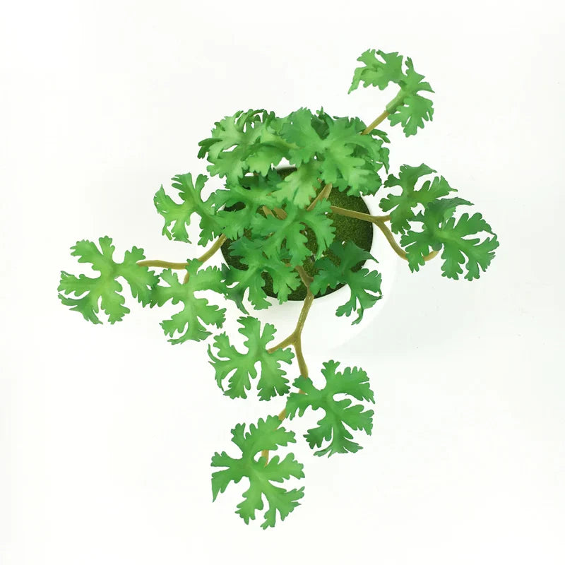 Dlight Decor 15cm Lucky Grass Foliage Bouquet for Home and Bonsai Decor