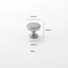Brushed Nickel Brass Furniture Handles – Matte Silver Cabinet Pulls and Drawer Bars 30mm knob Handle