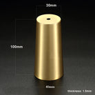 High Brass Cabinet Leg Covers – Gold Chair Cups and Table Feet Protectors for Furniture D40 C30 H100 Cabinet Legs