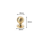 Polished Brass Cabinet Handles – PVD Gold and Chrome Wardrobe Knobs and Drawer Pulls PVD 30MM Handles
