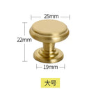 Modern Pure Brass Cabinet Handles - Single Hole Brushed Gold Drawer Knobs for Kitchen and Wardrobes 6-large Knonbs