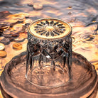 Dlight Decor 2pc 230ml Crystal Embossed Glass Cup Set – Whiskey Wine & Water 230ml / 2pcs