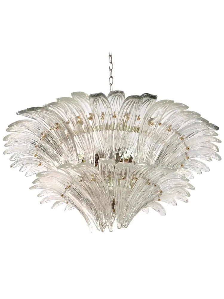 Odette French Vintage Murano Glass LED Chandelier for Living Room & Staircase