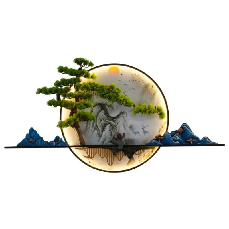 Dlight Decor Chinese Landscape LED Wall Glow Wall Art