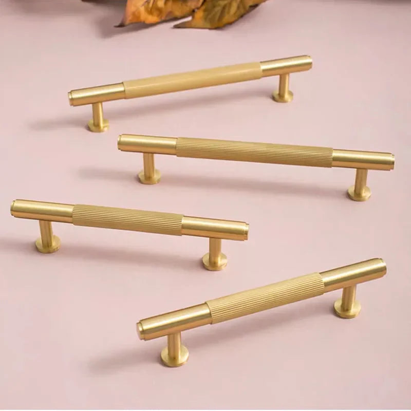 American Style Brass Cabinet Handles – Light Luxury Extended Wardrobe Door Pulls Handles