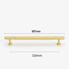 Gold Brass Cabinet Handles – Liner Knobs and Kitchen Drawer Bar Pulls for Furniture gold 357mm Handles