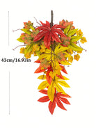 Dlight Decor 200cm Fall Maple Leaf Garland for Autumn and Halloween Decor 43cm Multicolor