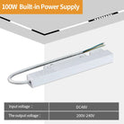 2 Meter White LED Magnetic Track Lighting System Accessories - Ceiling Recessed Magnet Rail Lamp Kit 100W transformer A