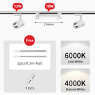 Rail Floodlight LED Clothing Store Track Light Kitchen Balcony Studio Whole Set Led Spot Lamp Home Modern Decoration