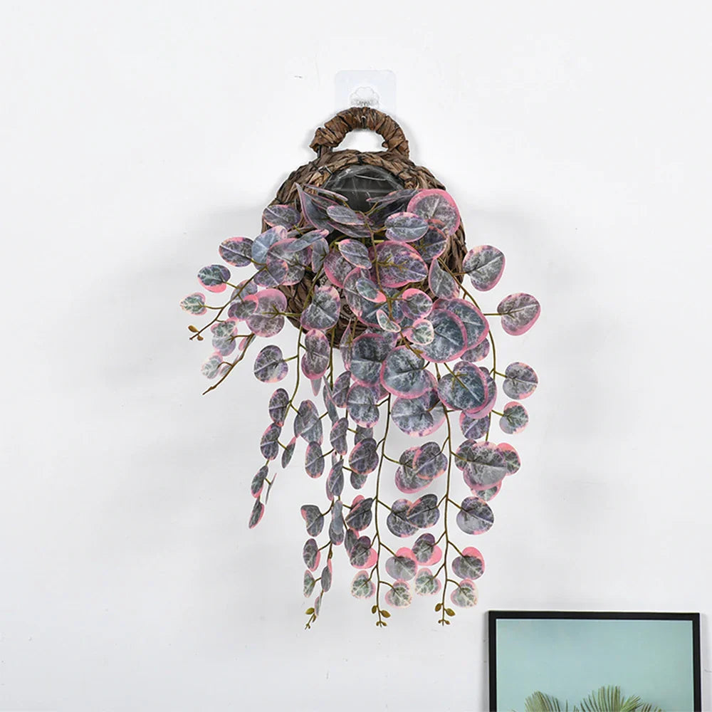 Dlight Decor 64cm Hanging Eucalyptus Vine with Apple Leaves