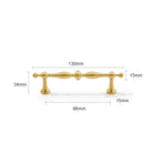 New Brass Cabinet Handles – Modern T-Bar Pulls and Drawer Knobs for Kitchen and Wardrobe 130mm Handles