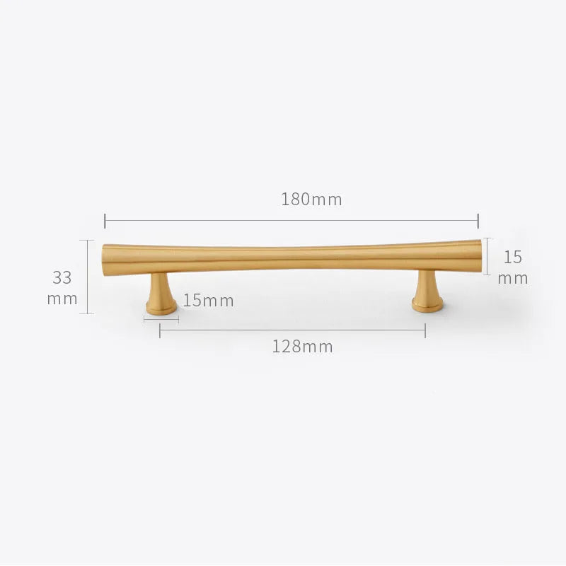 Gold Brass Dresser Handles – Modern Cabinet Pulls and Drawer Knobs for Kitchen and Furniture 180mm Handles