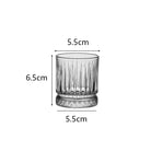 Dlight Decor Diamond Stripe Glass Coffee Cups (100–450ml) 100ml / foam box pack Cocktail Glasses