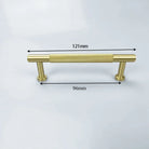 Knurled Brass Wardrobe Handles – Modern Kitchen Cabinet and Drawer Pull Bar Handles 121mm length Handles
