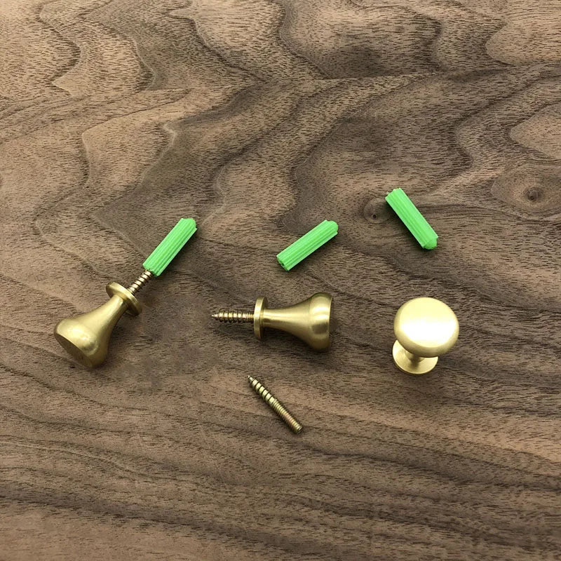 Brass Cabinet Handle and Hook – Gold Knob for Furniture Wardrobes and Towel Holders knob