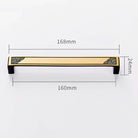 Antique Style Brass Furniture Handles – Vintage Cabinet Wardrobe and Drawer Knobs black gold 168mm Handles