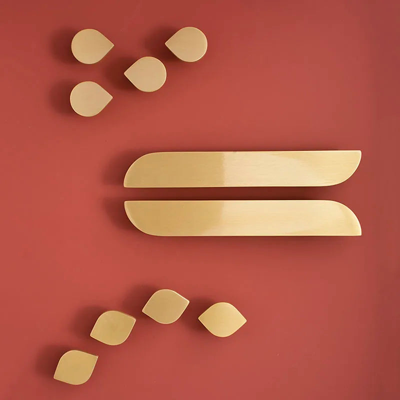 Modern Simple Wardrobe Handles – Brass Cabinet Knobs and Drawer Pulls for Furniture Handle