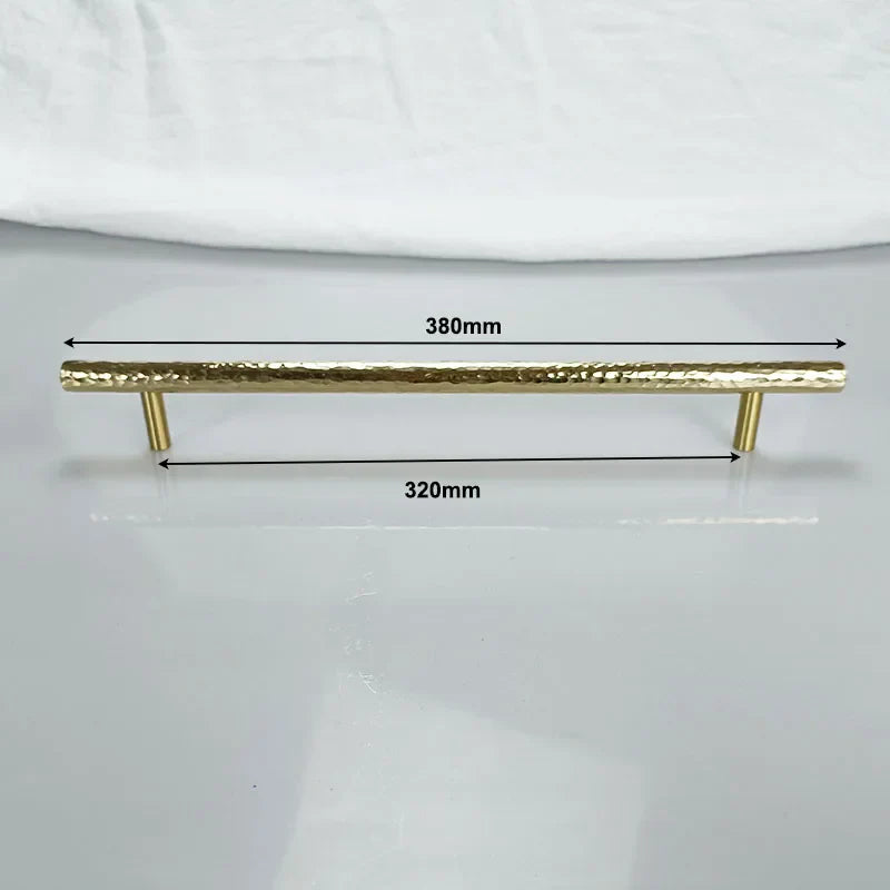 Hammered Brass Cabinet Handles – Light Gold Wardrobe Knobs and Drawer Pulls for American/Nordic Furniture TS0101 15
