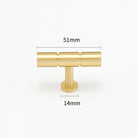 Gold and Bronze Brass Wardrobe Handles – Vintage Cabinet Drawer Pulls and Bar Handles gold 51mm Handles