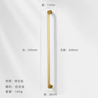 Modern Zinc Alloy Cabinet Handles - Kitchen Drawer Knobs for Wardrobes and Furniture Gold drawing 320mm Handles