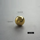 Nordic Handmade Brass Hammered Cabinet Handles – High-End Pulls for Drawers Wardrobes and Kitchen Furniture Ball small