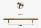 Antique Brass Handles – Old-Copper Wardrobe Knobs and Bronze Cabinet Pulls for Furniture 220mm Handles