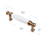 Pearl White Ceramic Cabinet Handles – Elegant Knobs for Wardrobes Drawers and Kitchen Furniture 273-96 Handles