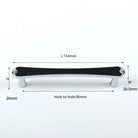 Modern Black and Red Leather Cabinet Handle – Sleek Zinc Alloy Drawer Pulls for Wardrobes and Cupboards (96mm/128mm)