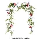 Dlight Decor 180cm Christmas Vine with Pine Leaves and Red Berries 180cm 54Leaves