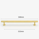 Gold Brass Cabinet Handles – Liner Knobs and Kitchen Drawer Bar Pulls for Furniture gold 548mm Handles