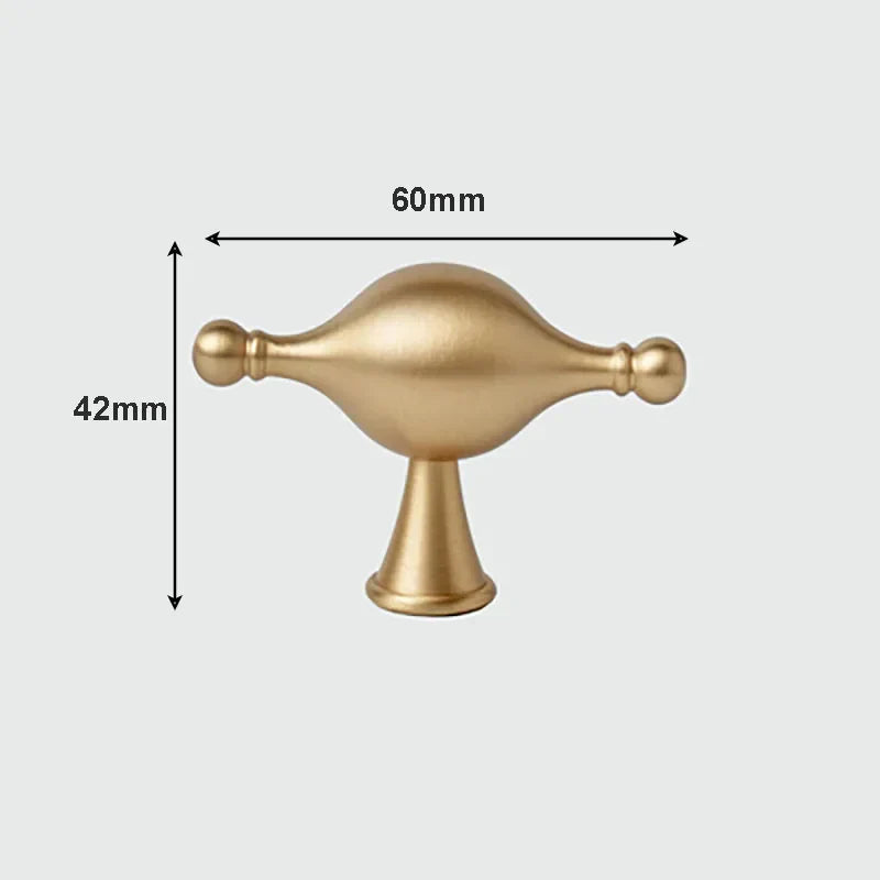 Modern Brass Cabinet Handles – Brushed Gold Bar Knobs for Furniture (60mm-368mm) 2026-060 Handles