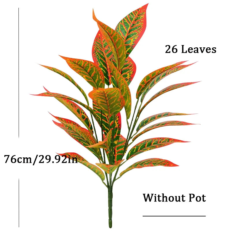 Dlight Decor 76cm Tropical Magnolia Palm Branch with 26 Leaves 76cm 26toubiansemu