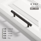 Creative T-Bar Cabinet Handles - Modern Zinc Alloy Pulls for Kitchen and Furniture Pearl Grey 96mm Handles